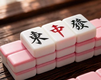 Mini Mahjong Tiles Travel Set, Hand-Polished Melamine, Portable Dorm & Camping Game, 3000g