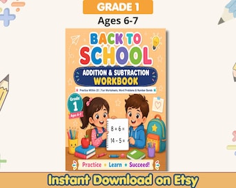 Back to School Addition & Subtraction Workbook