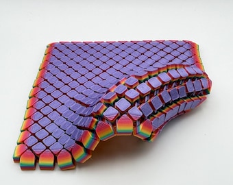 Flexi Blanket Fidget Toy | 3D Printed Sensory Fidget | Rainbow & Multicolor Options