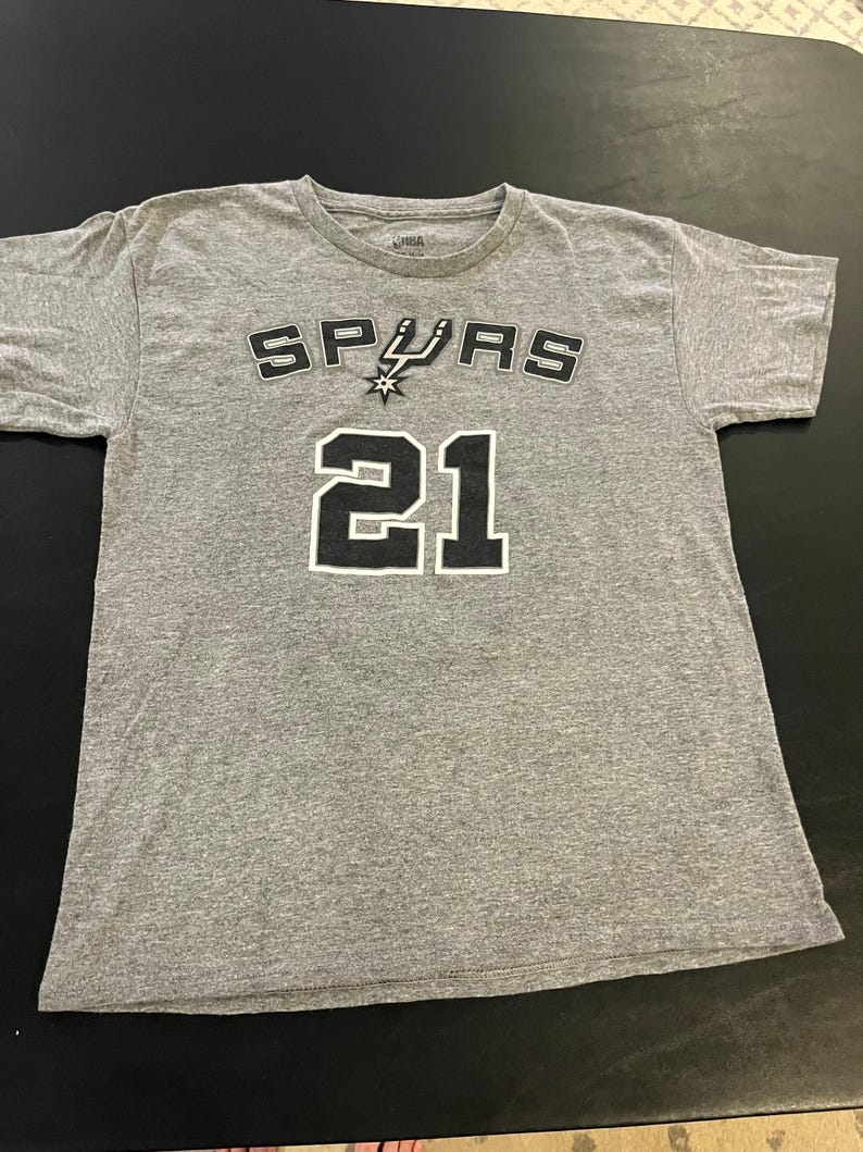 Tim Duncan Spurs Tie Dye T-Shirt Youth Large (14-16) Spiral Jersey Tee image 4