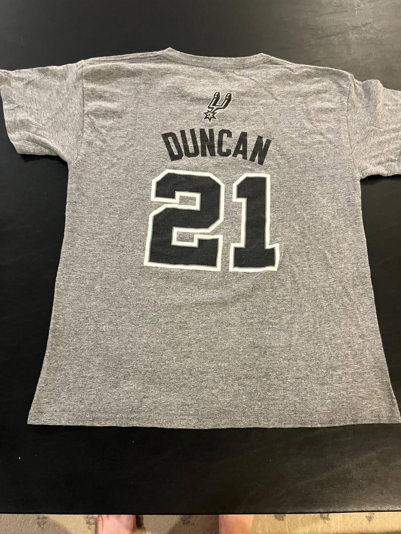 Tim Duncan Spurs Tie Dye T-Shirt Youth Large (14-16) Spiral Jersey Tee image 5