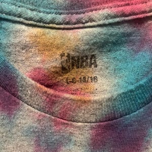 Tim Duncan Spurs Tie Dye T-Shirt Youth Large (14-16) Spiral Jersey Tee image 3