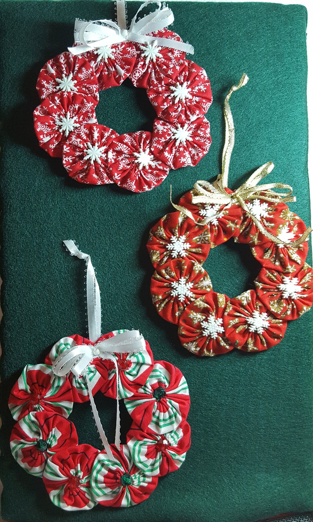 Large Yoyo Wreath Ornaments Listing Price is for 1 Ornament Etsy