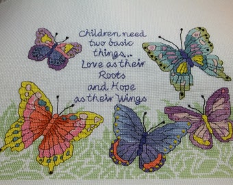 Love and Hope Counted Cross Stitch/Beaded UnFramed