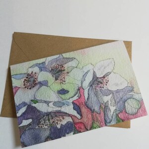 Cherry blossom greetings card,blossom card,spring blossom card,white cherry blossom blank greetings card,white spring blossom,pink blossom.