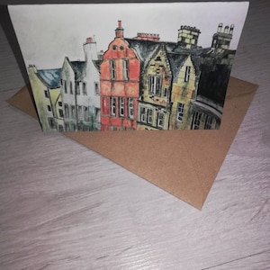 Edinburgh Aquarell Malerei Karte, Edinburgh Malerei Karte, Edinburgh Aquarell Malerei Karte, Edinburgh Victoria Street Karte, Edinburgh Karte
