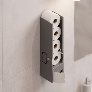 Porte-papier toilette découpé au laser (fichier DXF) | Décoration de salle de bain industrielle