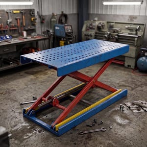 DIY Scissor Lift Plans, Metal Welding Project Dxf, CNC Plasma Laser Cut Files, Fabricator 3D CAD Digital Download