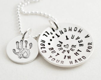Foster Mom Hand Stamped Necklace - Sterling Jewelry for Foster Mom - Special Gift in Honor of Foster Child