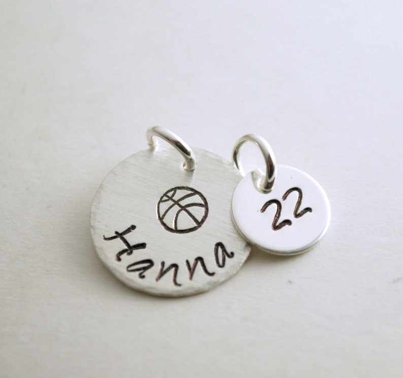 Personalized Sports Necklace Basketball Necklace With Custom Etsy