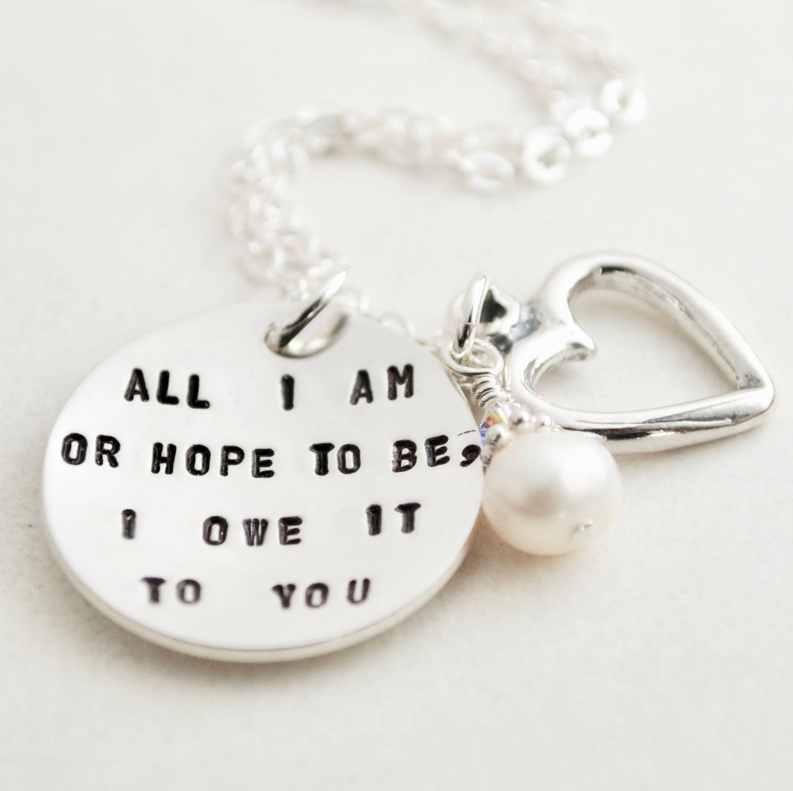 Bridal Jewelry Mother of the Bride Necklace From Daughter Etsy