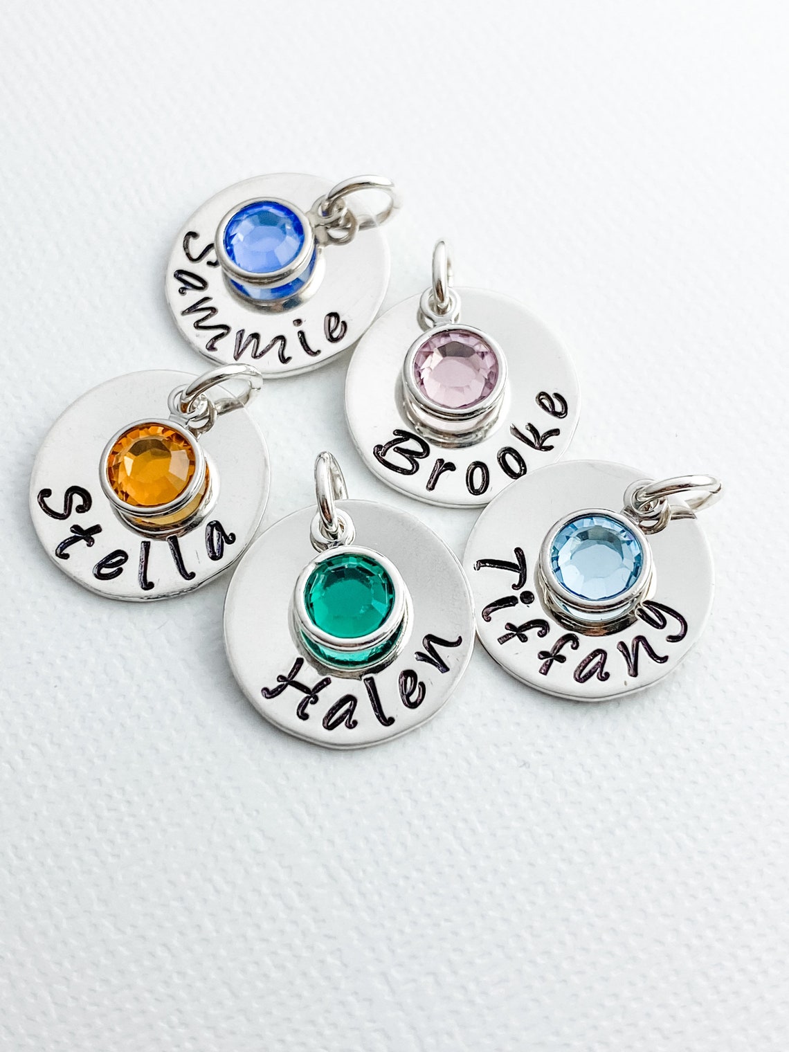 Custom Name Charm Personalized Christmas Gift Stamped Name Etsy