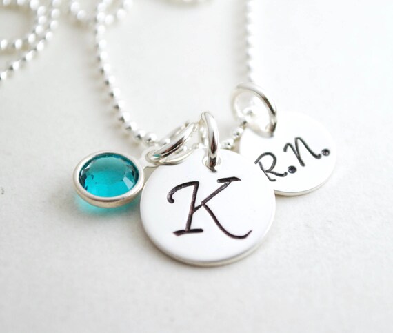 Custom Gift for Nurse RN Initial 
