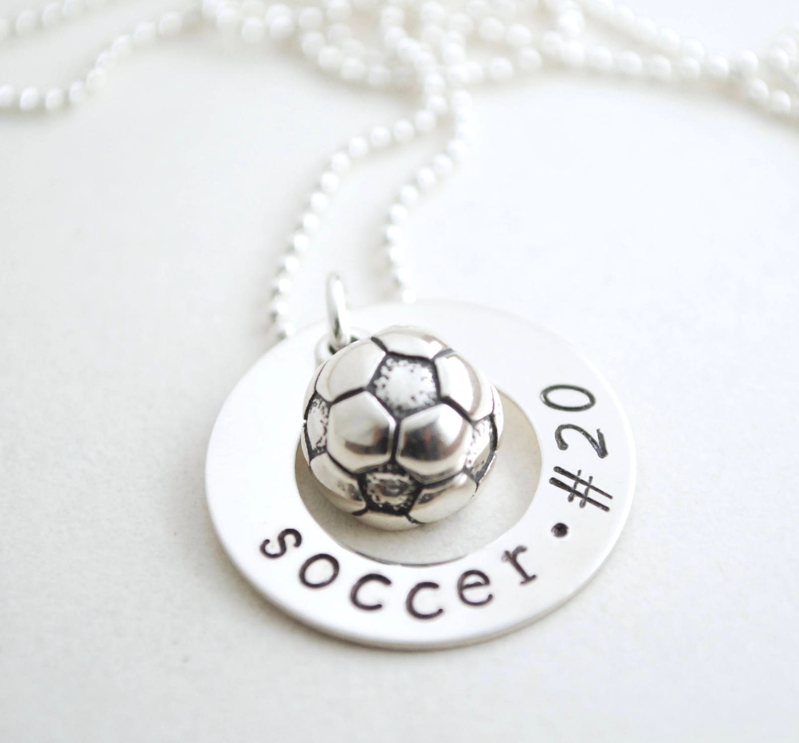 Custom Soccer Ball Necklace Personalized Soccer Team Gift Etsy
