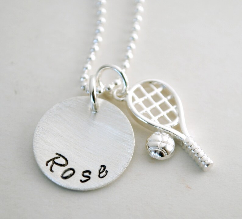 Tennis Necklace With Personalized Name Custom Tennis Jewelry Etsy