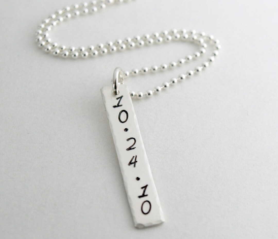 Custom Date Necklace Sobriety Jewelry Recovery Necklace Etsy