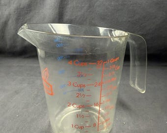 Rubbermaid Vintage 4 Cup Plastic Measuring Cup Microwave Safe 3040 RARE ReadDesc