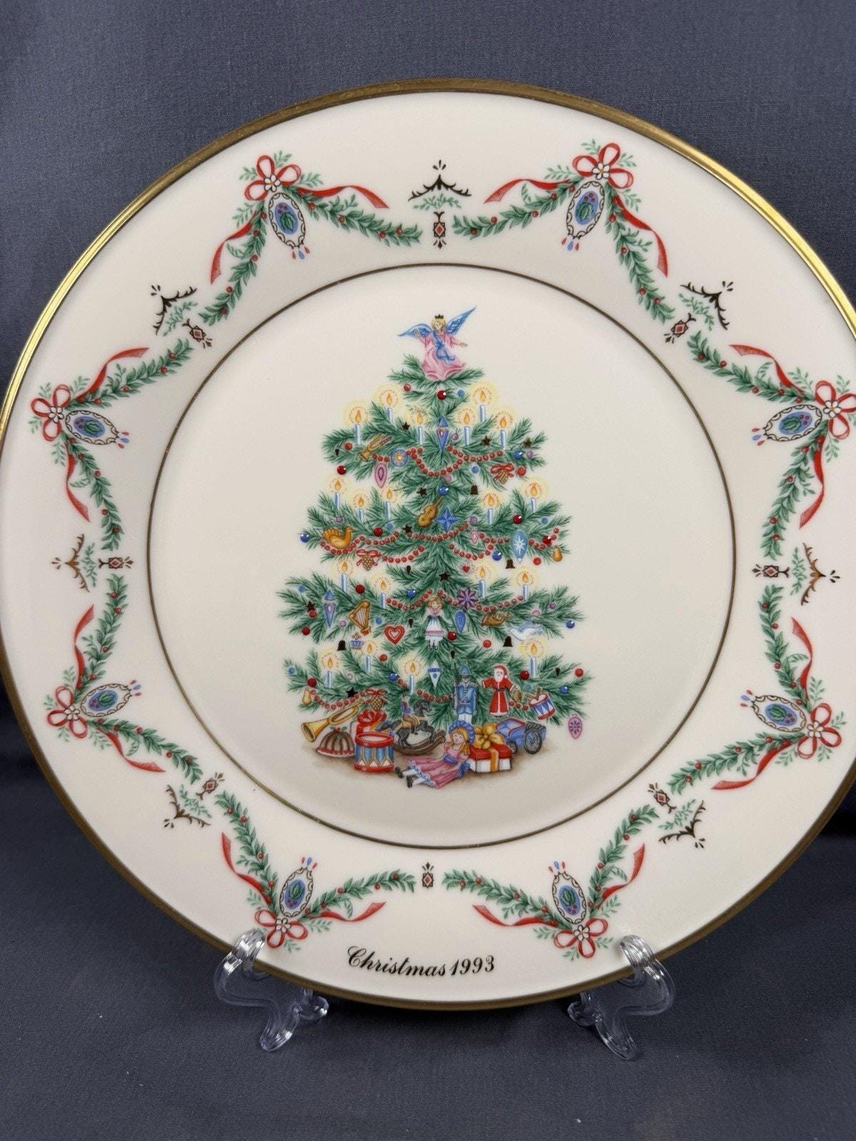限定品★レノックス★2003年クリスマスイヤープレート★クリスマスツリー★カナダ Lenox Around the World Christmas Trees Plates - Etsy