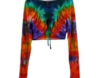 Tie Dye Kaleidoscope Crop Shirt