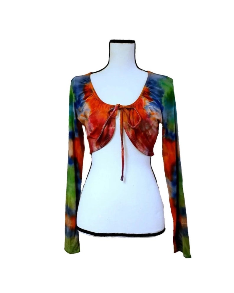 Erupted Sky Tie Dye Crop Shirt image 3