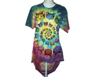 Katzen Batik Shirt