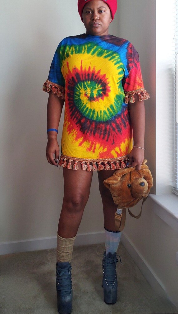 tie dye t shirt dress Beachy Mood T-Shirt in Pink line shirtdress with a self Pink Tie Dye V-Back Tee