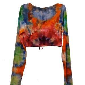 Erupted Sky Tie Dye Crop Shirt image 4