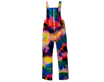 Tie Dye Corduroy Overalls