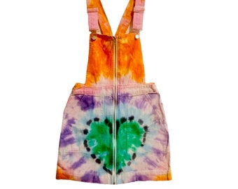 Tie Dye Overall Heart Dress