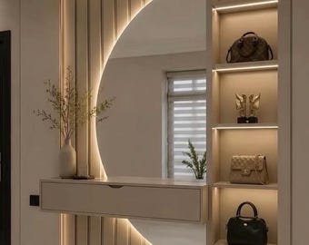 Lustro półokrągłe: minimalistyczna dekoracja ścienna, ponadczasowy design