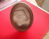 Vintage Mini Oval Photo Frame and Photo/PJsBeadedEagle