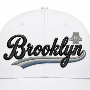 Brooklyn 3D Puff Foam Hat Embroidery Design, Brooklyn Patch Logo Machine Embroidery File | Instant Download