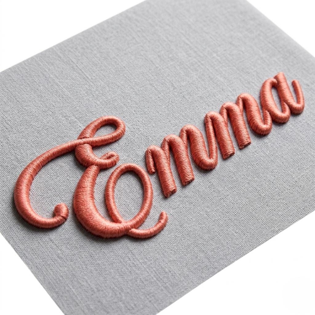 Emma Name Embroidery Design | 3D Puff Foam Cap Logo | Machine ...