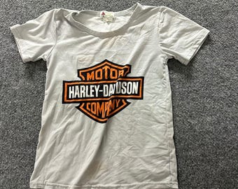T-shirt unisex Watermelon Sugar Boutique, taglia 7T, grigia, con grafica Harley-Davidson.