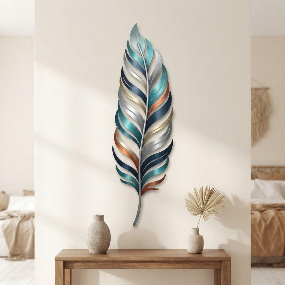 Metal Feather Wall Art, Bohemian Decor, Large Feather Sign, Gift - Etsy