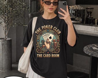 Camiseta gráfica para sala de cartas del club de póker