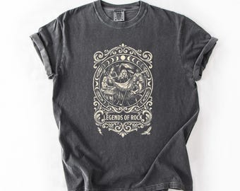 Camiseta de rock vintage, camiseta inspirada en el rock clásico, camiseta gráfica de estilo retro de banda, regalo para amantes de la música, camiseta de rock unisex.
