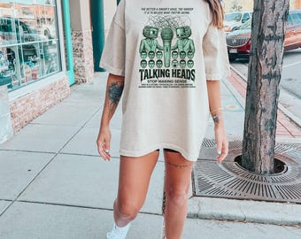 Camiseta Talking Heads Stop Making Sense, camiseta de banda New Wave, camiseta retro con estampado musical, regalo para fans de la música de los 80, camiseta unisex