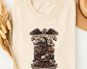 Encuentra la belleza en todo Camiseta, Comfort Colors® Nature Tee, Regalo para amantes de la vida silvestre, Camiseta de animales poco comunes, Camiseta con estampado cottagecore