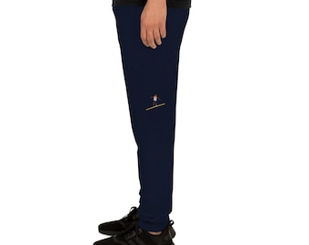 Unisex Cotton Blend Joggers with Tapered Fit and Contrast Drawcord