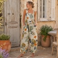 Floral Boho Jumpsuit For Women, Wide Leg Overalls with Pockets, Sleeveless Loose Fit Summer Holiday Outfit, Casual Clothing product logo