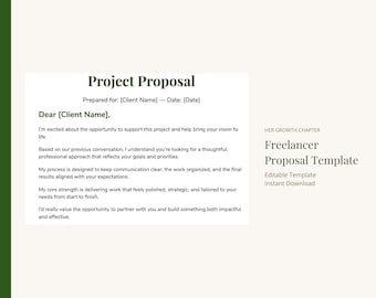 Modelo de proposta para freelancers - Conquiste clientes com cordialidade e profissionalismo - Download imediato