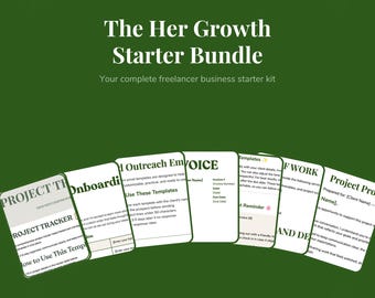 Pacote Inicial para Freelancers da Her Growth Chapter | 7 Modelos Essenciais para Negócios - Download Imediato