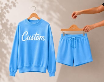 Personalized Lounge Set | Custom Mock Neck  | Embroidered Matching Set | Custom Name Outfit | Made to Order
