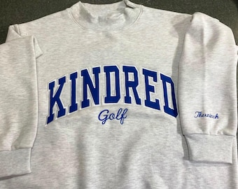 Personalized  Slit Mock Neck Sweatshirt | Embroidered Varsity Text | Chest and Sleeve Embroidery  Wear Pullover | Personalized Unisex
