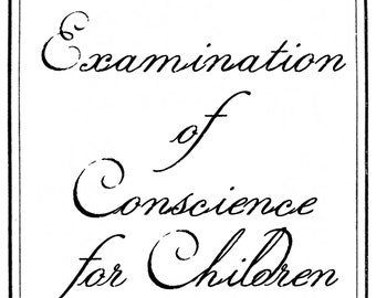Examination of Conscience for Children - Etsy