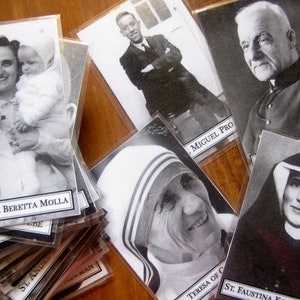 Bijpassend kaartspel Joyful Saints & Blesseds, katholiek geheugenspel