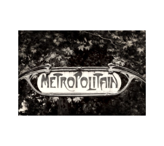 Paris Photo Art Nouveau Paris Metro Sign Paris Subway Etsy