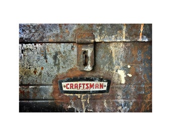 Toolbox Photo, Craftsman Brand, Workshop Art, Gift for Him