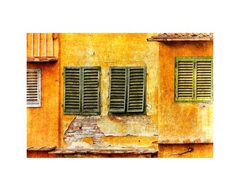 Florence Italy Photo, Ponte Vecchio, Old Shutters, Travel Photography